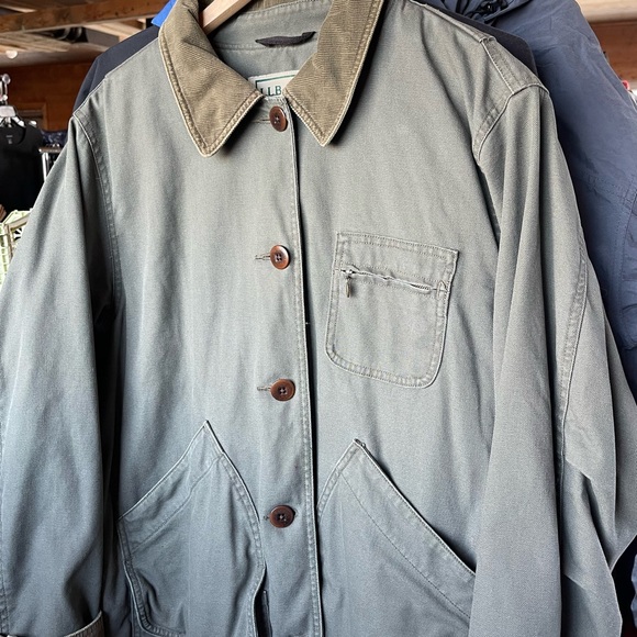 LL Bean Barn Jacket Corduroy Olive - Picture 6 of 6